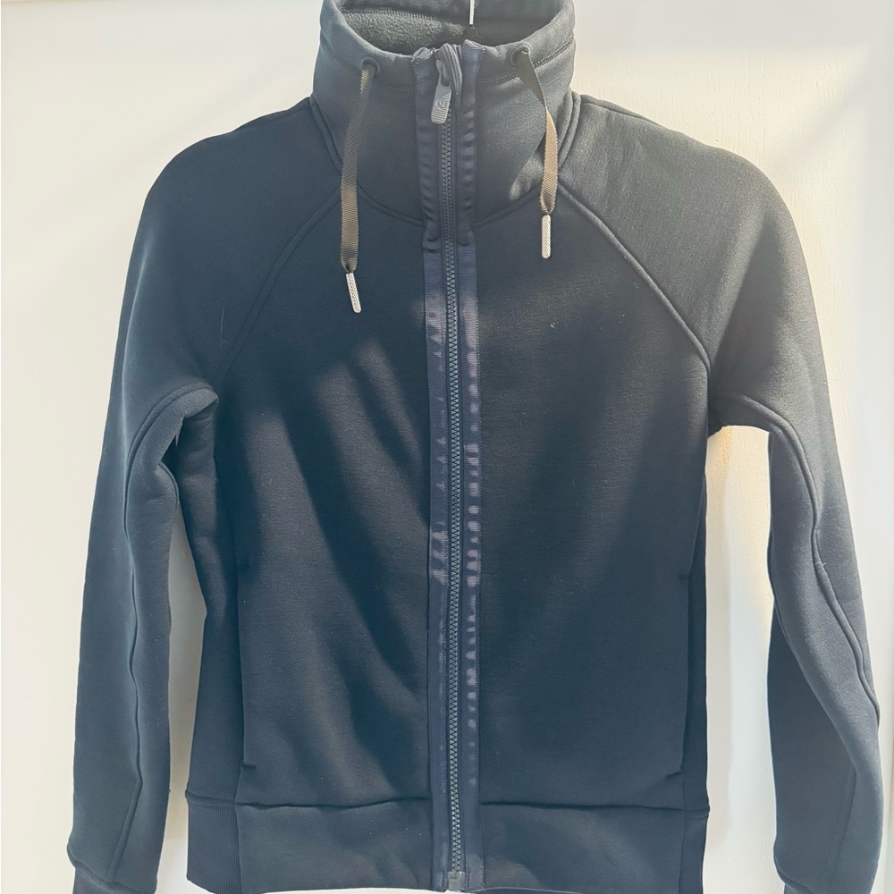 Lululemon Scuba Funnel Neck Full Zip Jacket Womens Size 2 Navy Blue